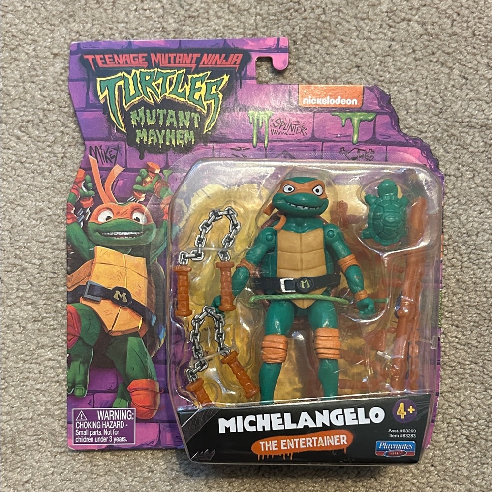 Nickelodeon Michelangelo Figure with Green and Orange